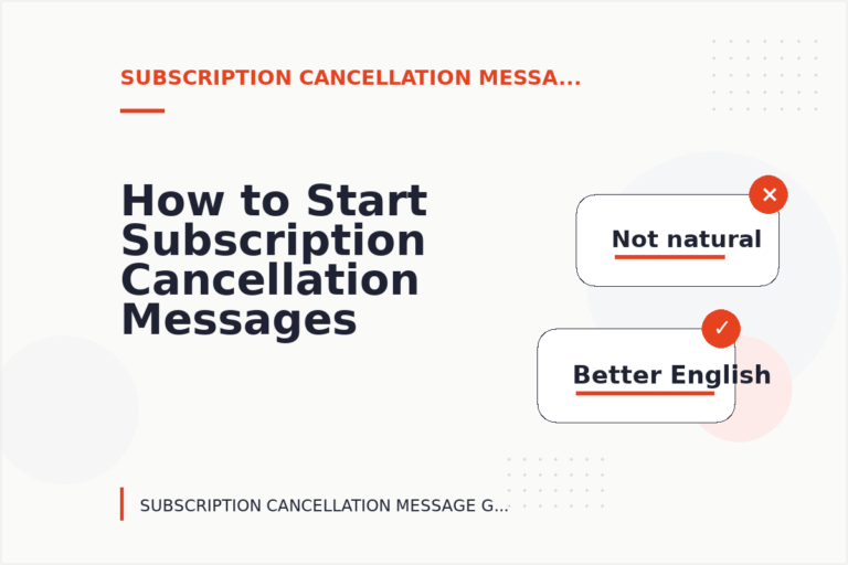 How to Start Subscription Cancellation Messages Clearly How to Start Subscription Cancellation Messages Clearly