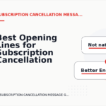 Best Opening Lines for Subscription Cancellation Messages