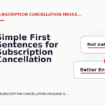 Simple First Sentences for Subscription Cancellation Messages