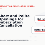 Short and Polite Openings for Subscription Cancellation Message English
